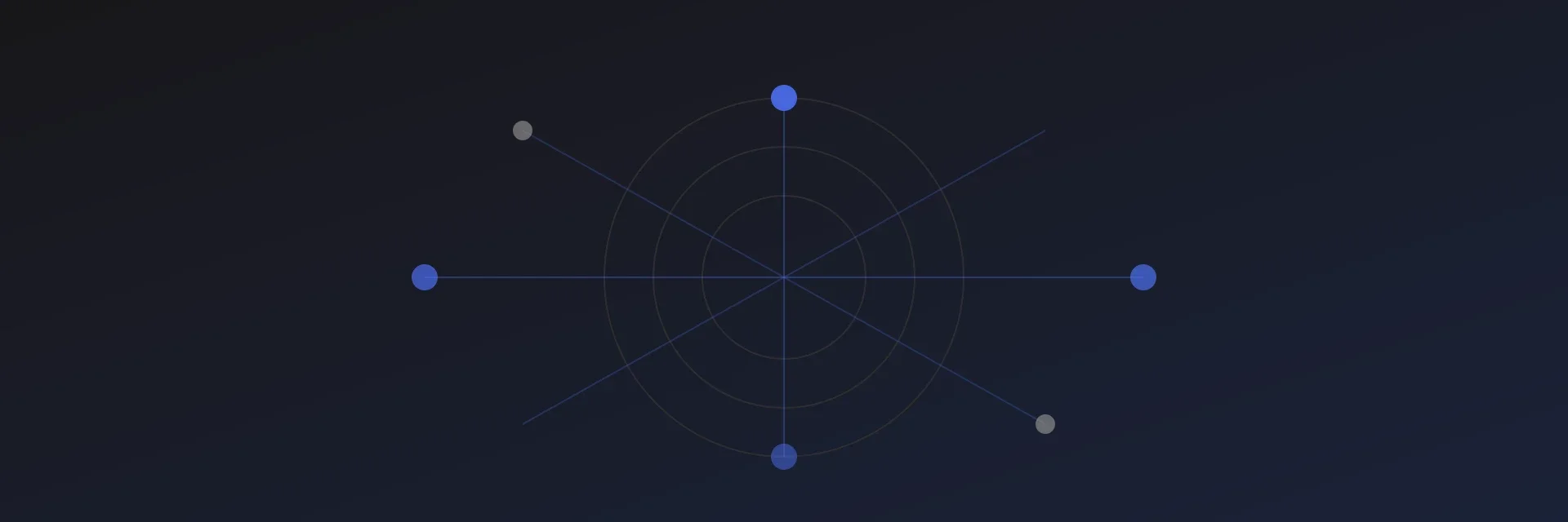 Abstract hero: radial axes suggesting capture, resurfacing, and cost tradeoffs