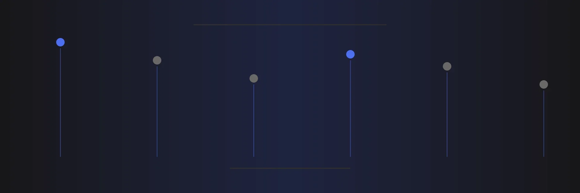 Abstract hero: vertical comparison tracks on a dark background