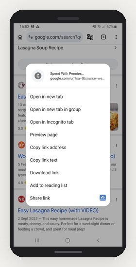 Share menu showing Refloat option